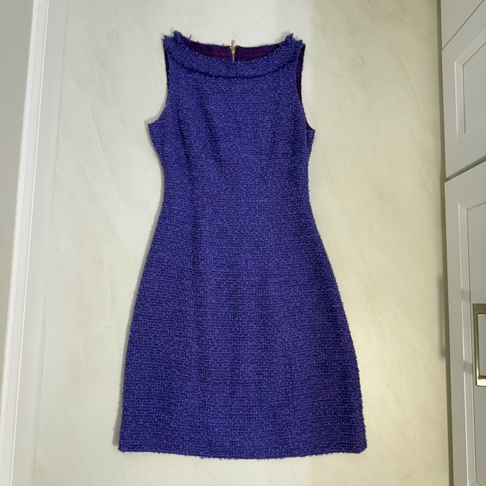 Kate Spade New York Purple Sleeveless Sheath Dress Size 4 - Picture 3 of 16
